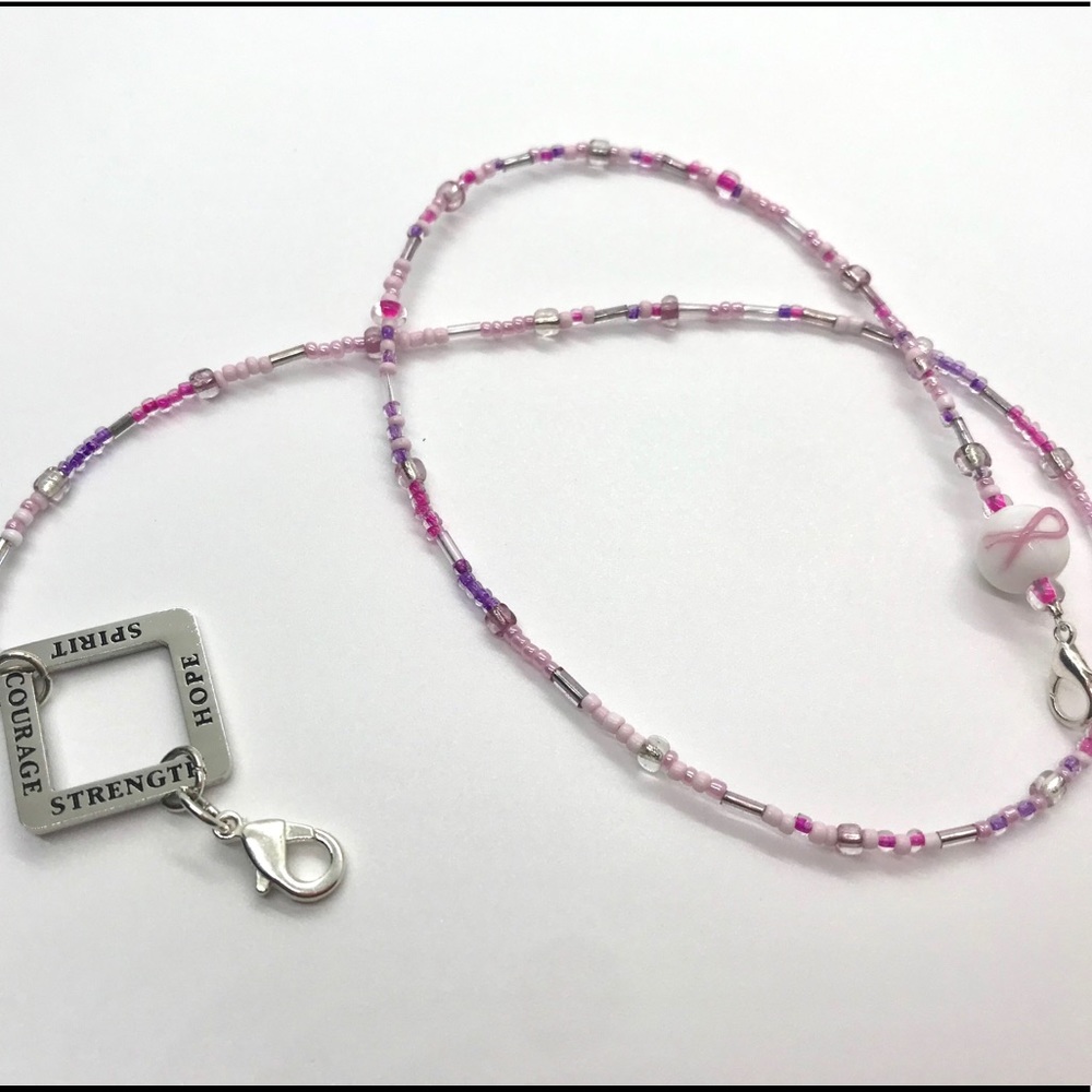 Breast Cancer 💗 Lanyard/Necklace for Your Mask or glasses